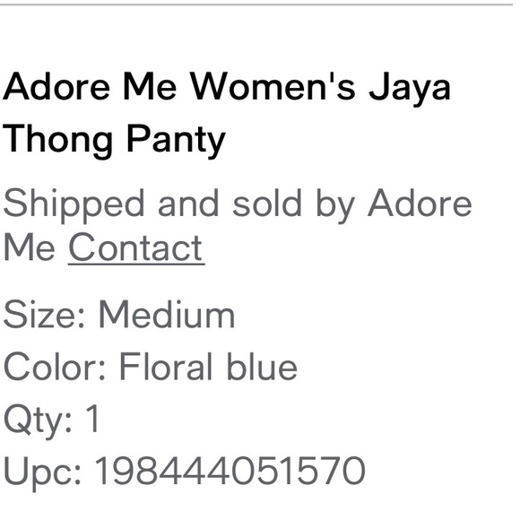 NWT Adore Me Push Up Plunge Bra (36DDD) & Thong Panty (M) - Picture 4 of 5